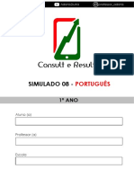 Simulado 08 - Português - 1º ano (Blog do Prof. Adonis)