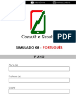 Simulado 08 - Português - 1º Ano (Blog Do Prof. Adonis)