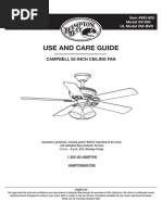 Use and Care Guide: Campbell 52-Inch Ceiling Fan