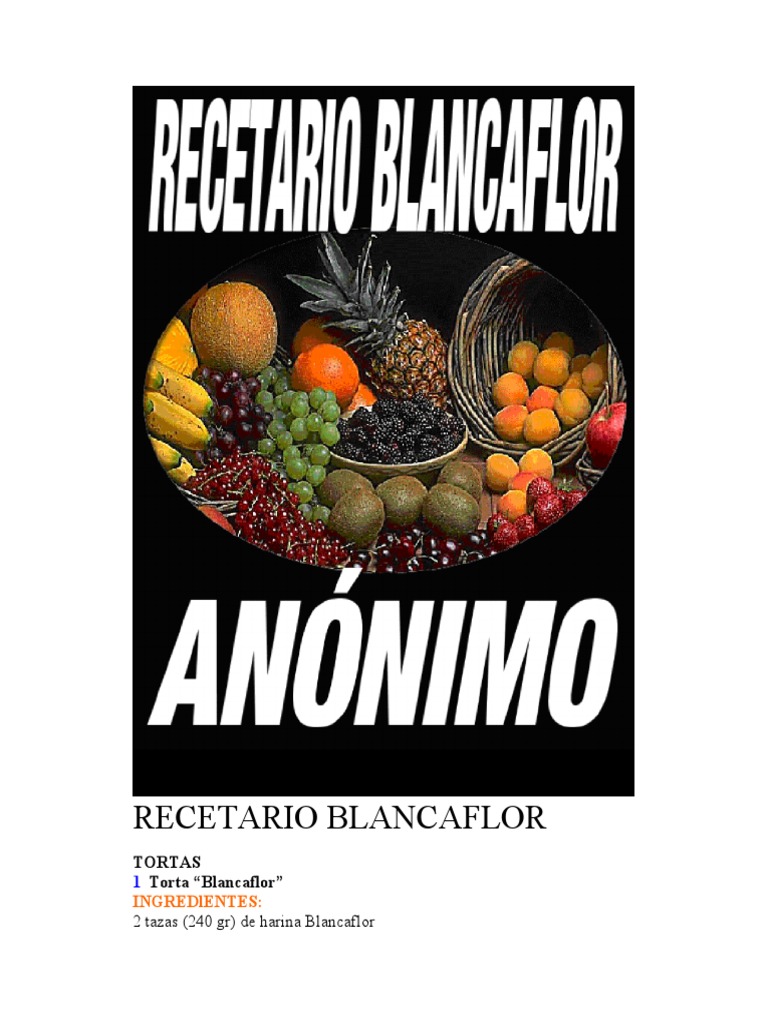Recetario Blancaflor | PDF | Postres | Crema