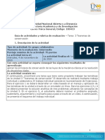 Guía de actividades y rúbrica de evaluación -Unidad 3 - Tarea 3 - Teoremas de conservación