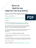 Cómo Llevar La Contabilidad de Una Empresa