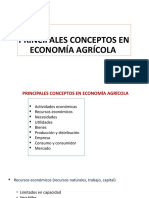 Clase 1 - PRINCIPALES CONCEPTOS EN ECONOMÍA AGRÍCOLA