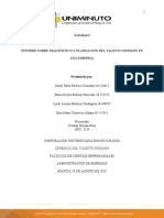 Informe Sobre Diagnóstico y Planeación Del Talento Humano en Una Empresa