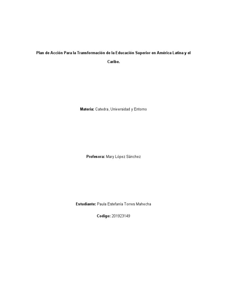 Transformación de la Educación Superior en LATAM | PDF | Pobreza ...