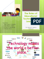 The Roles of Educational Technology in Learning: Lesson 3