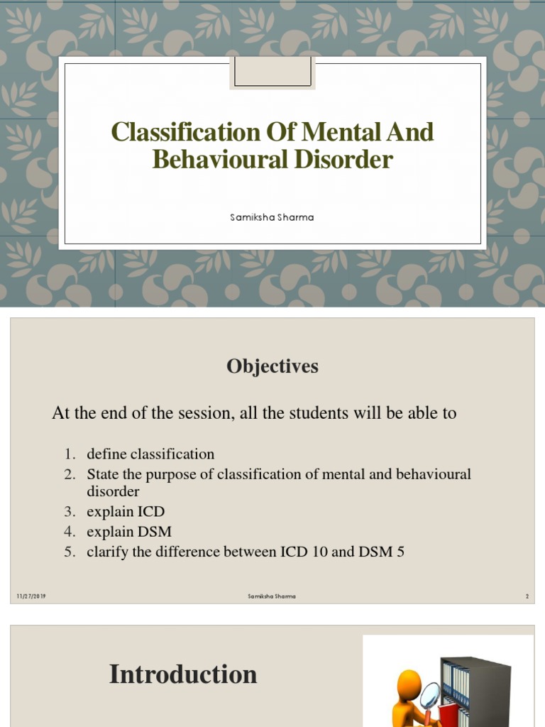 Classification of Mental and Behavioural Disorder-Merged PDF | PDF ...