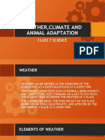 Weather, Climate and Animal Adaptation: Class 7 Science