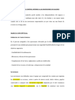 EVALUACIÓN DE CONTROL INTERNO A LAS INVERSIONES EN VALORES Informe