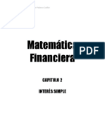 Matemática Financiera: Capitulo 2 Interés Simple
