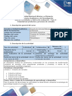 Guía de Actividades y Rúbrica de Evaluación - Fase 3 - Estandarizar Productos y Procesos de Cereales