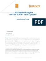 R and Python Analytics With The Script Table Operator