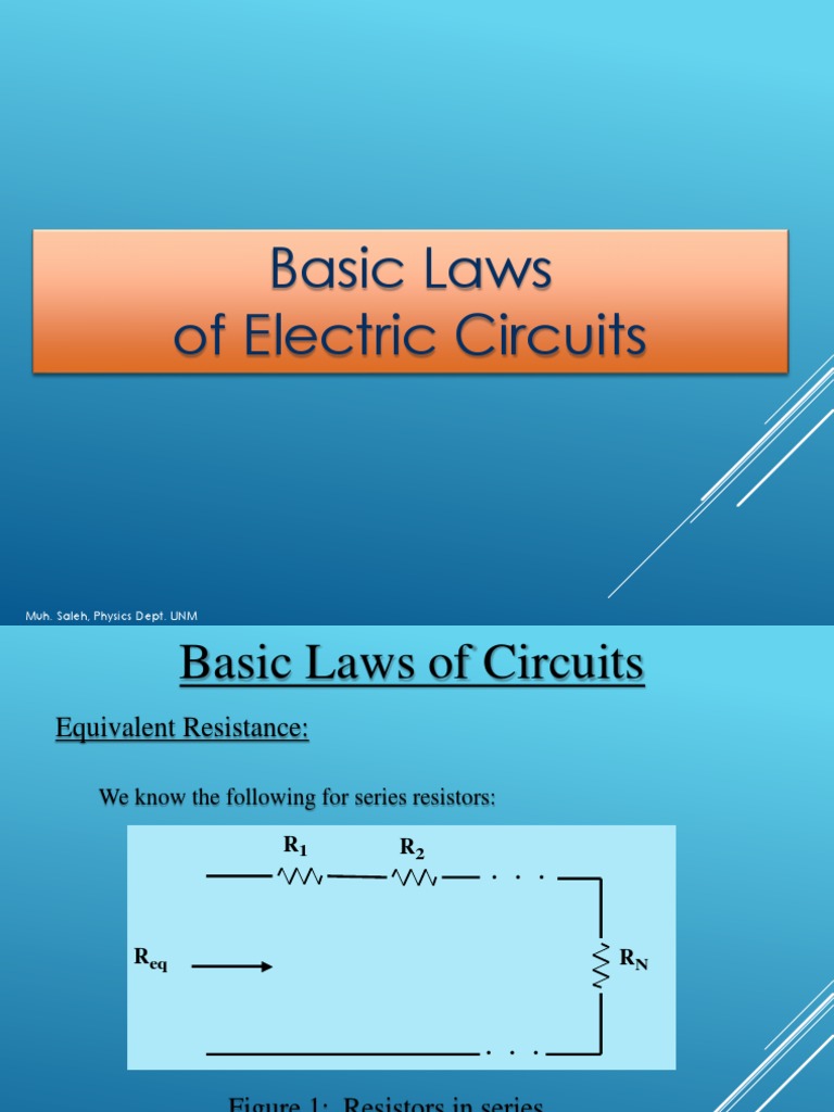 Understanding Electric Circuit Laws | PDF | Electrical Resistance And ...