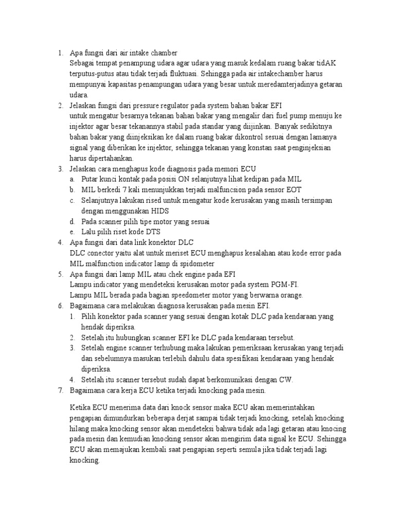 Apa Fungsi Dari Air Intake Chamber PDF