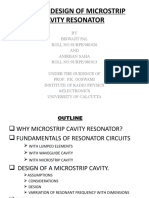 Study & Design of Microstrip Cavity Resonator