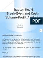 Chapter No. 4 Break-Even and Cost-Volume-Profit Analysis: Week 10