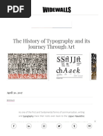 The History of Typography and Its Journey Through Art - Widewalls