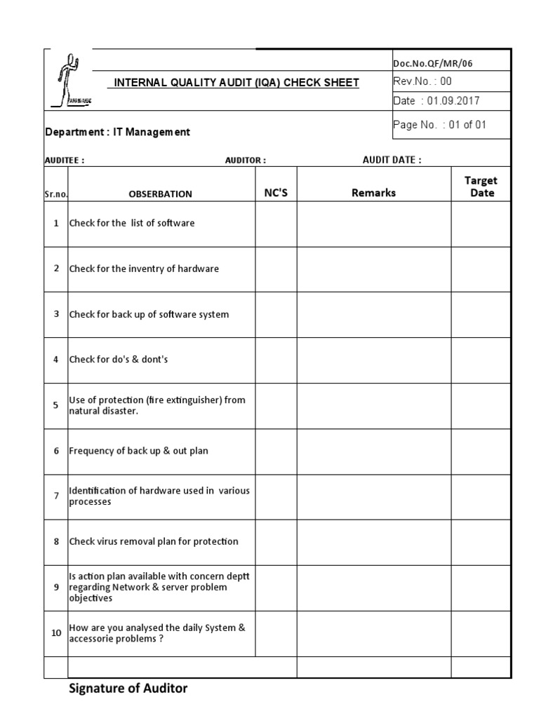 IT Hardware Audit Checklist | PDF | Computers