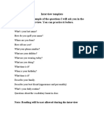 Interview Template