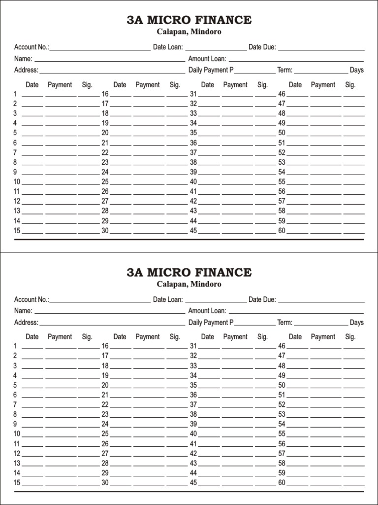 3A Micro Finance Loan Agreement | PDF | Money | Monetary Economics