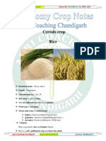 Agri Coaching Chandigarh Classes: Rice and Wheat Cultivation