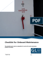 Checklist For Onboard Maintenance PDF