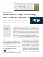 Production of Biodiesel Using The Microwave Technique: Journal of Advanced Research