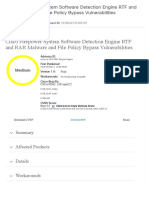 Cisco Firepower System Software Detection Engine RTF and RAR Malware and File Policy Bypass Vulnerabilities - Cisco