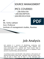 JOB ANALYSIS