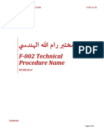 F002 - Technical Procedure Form