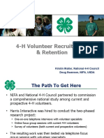 4-H Volunteer Recruitment & Retention: Kristin Walter, National 4-H Council Doug Swanson, NIFA, USDA