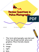 Review Questions in Police Photography