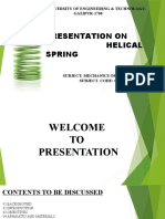 Presentation On Helical Spring: Dhaka University of Engineering & Technology, GAZIPUR-1700