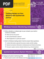 Hta-W05-Tracking Hackers On Your Network With Sysinternals Sysmon PDF