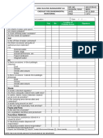 Environmental monitoring checklist