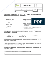 Práctica 02 - Dominio Ortográfico - 1ero de Secundaria