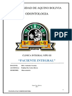 Odontologia: Universidad de Aquino Bolivia
