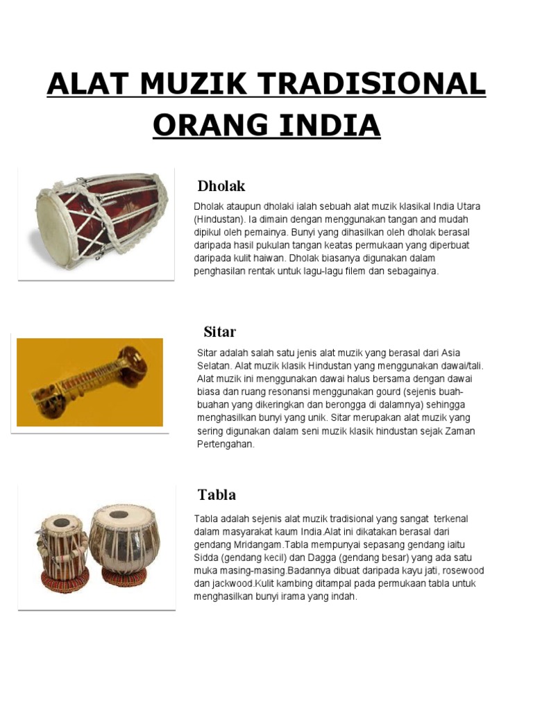 Alat Muzik Tradisional Kaum India - Damientxc