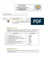 Worksheets in Music 7