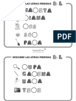 Letras Perdidas Fichas DLR Entero BN PDF