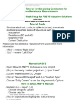 Maxwell ANSYS Tutorial For Simulating Conductors For Inductance/Resistance Measurements Includes Analysis of Mesh Setup For ANSYS Adaptive Solutions