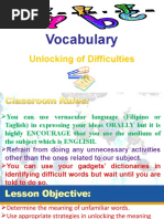 unlocking of word difficulties