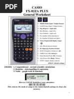 CASIO FX-82ZA PLUS General Worksheet