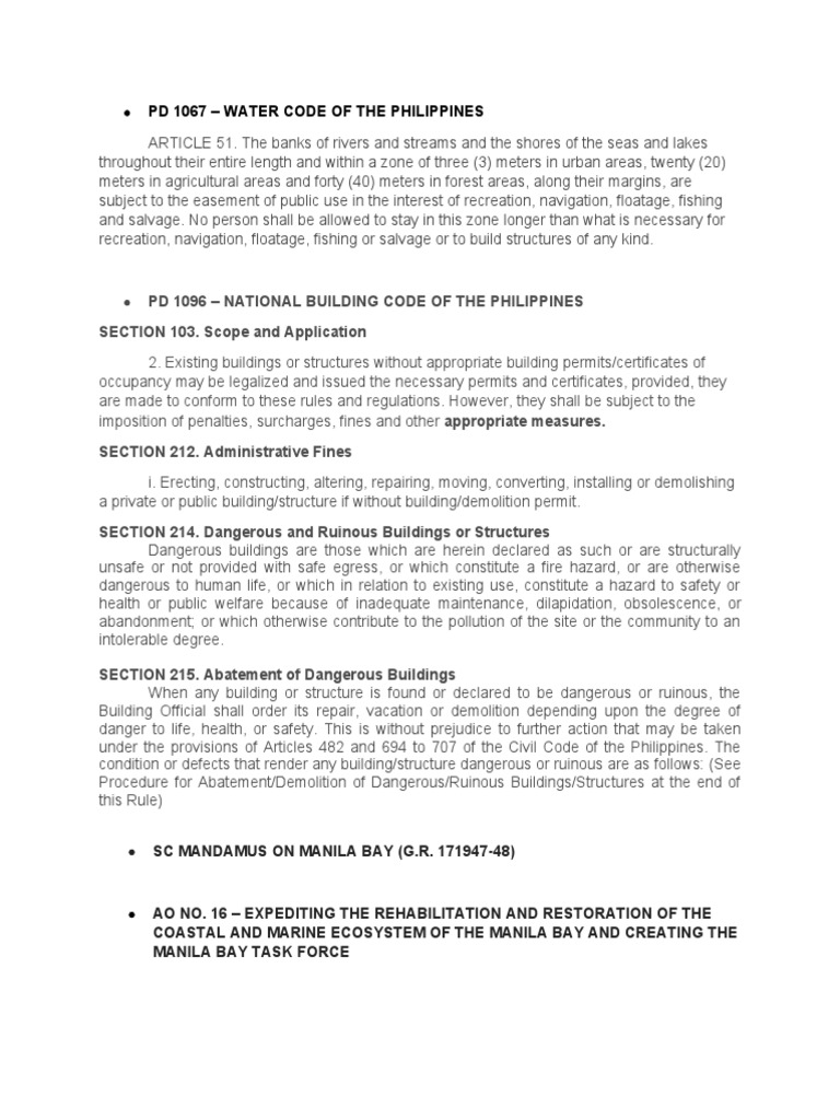 PD 1067 - Water Code of The Philippines: SECTION 103. Scope and ...