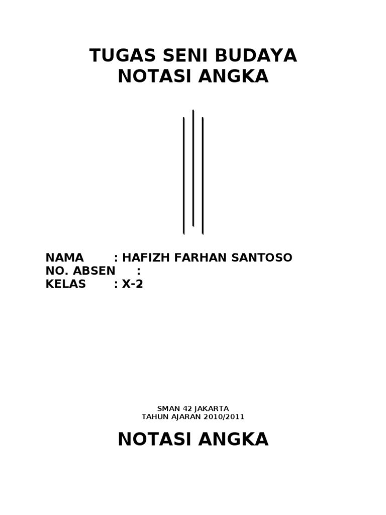 Simbol dan Fungsi Notasi Angka Musik | PDF