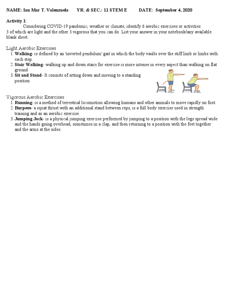 Aerobic Exercise Options for COVID-19 | PDF | Wellness