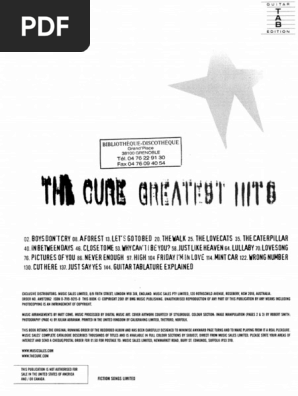THE CURE GREATEST HITS ギタースコア Amazon.com: The Cure Greatest Hits | Guitar Tab Songbook with