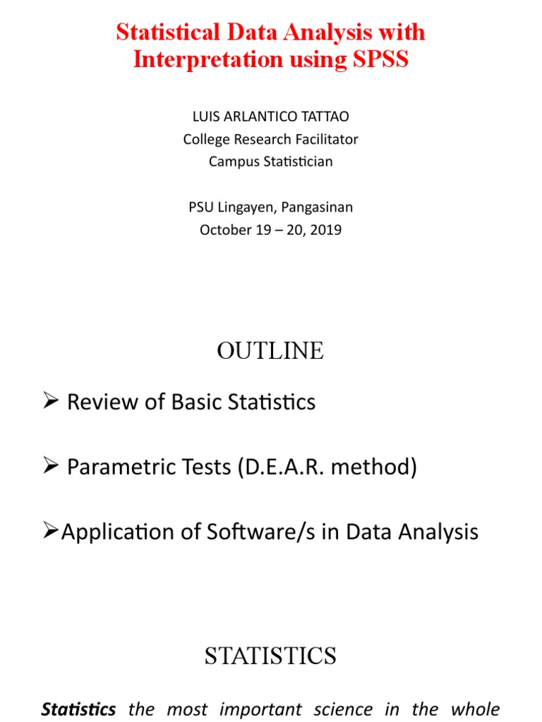 Ecostat Department Test Analysis | PDF | Type I And Type Ii Errors ...