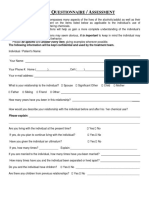 Family Questionnaire Print