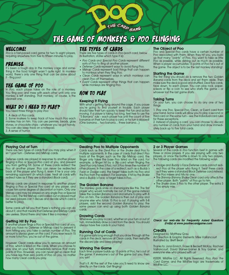 Card Games Rules & Instructions